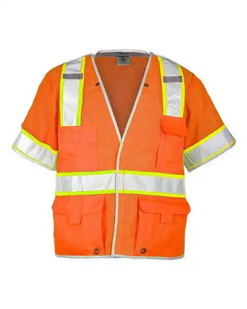 Kishigo 1552-1553b Premium Brilliant Series Breakaway Class 3 Vest - Orange
