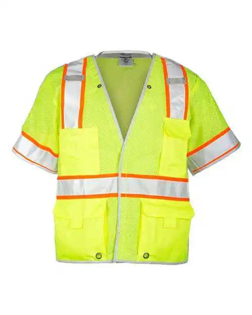 Kishigo 1552-1553b Premium Brilliant Series Breakaway Class 3 Vest - Lime