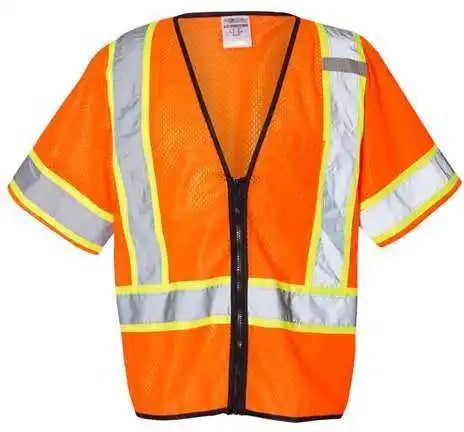 Kishigo 1565-1566 Class 3 Mesh Zippered Vest - Orange