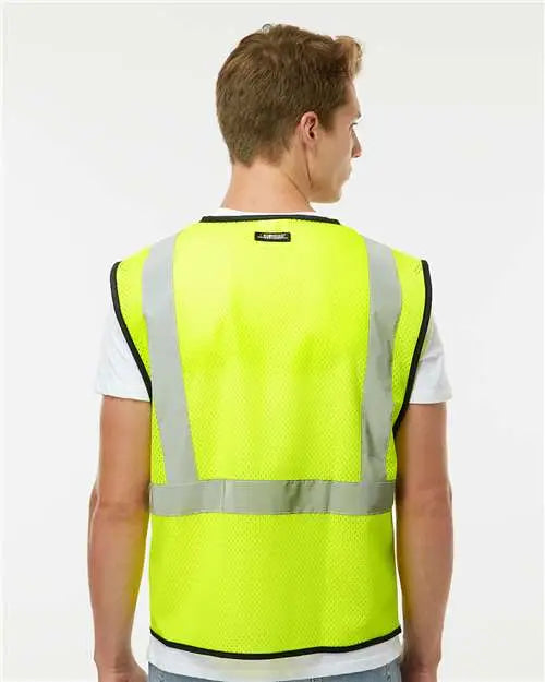 Kishigo 1571-1572 Hook-and-loop Mesh Vest - Lime