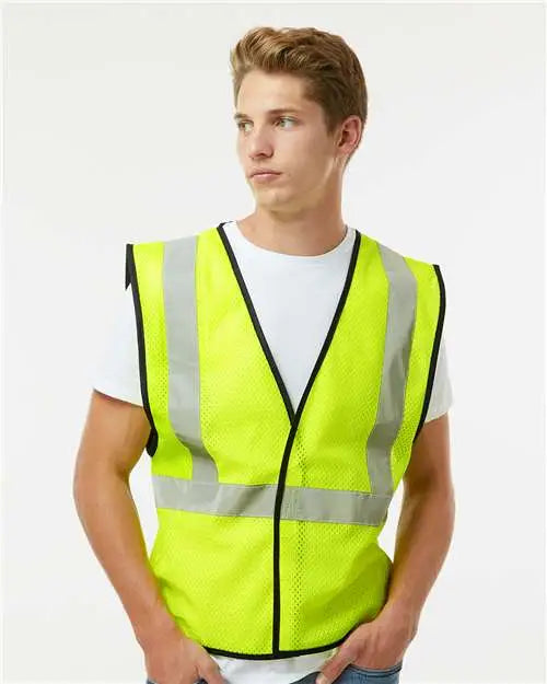 Kishigo 1571-1572 Hook-and-loop Mesh Vest - Lime