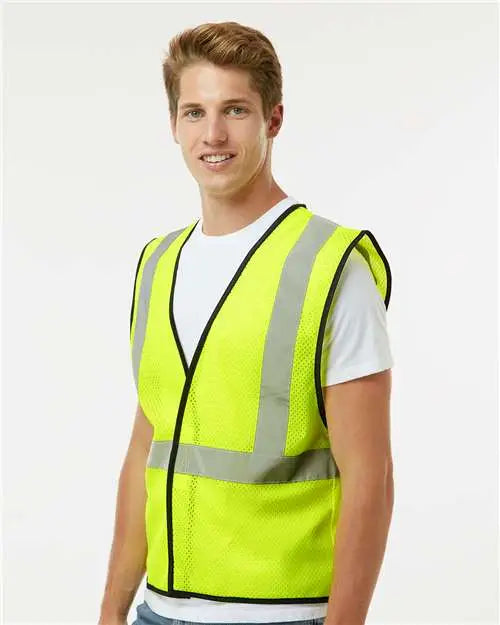Kishigo 1571-1572 Hook-and-loop Mesh Vest - Lime