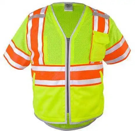Kishigo 1573-1574 Premium Brilliant Series Ultimate Reflective Class 3 Vest - Lime
