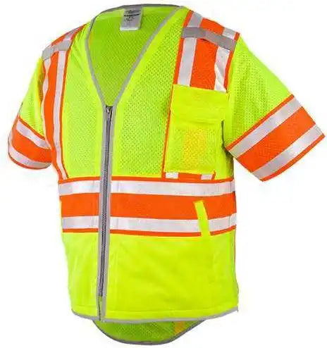 Kishigo 1573-1574 Premium Brilliant Series Ultimate Reflective Class 3 Vest - Lime