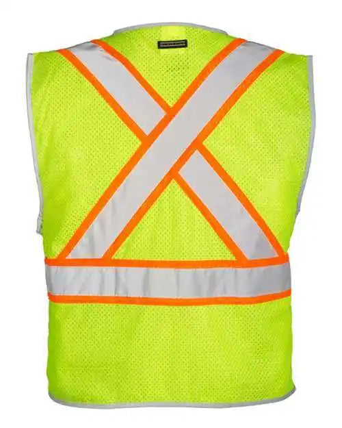 Kishigo 1576-1577 Premium Brilliant Series x Back Dual Compliant Vest - Lime