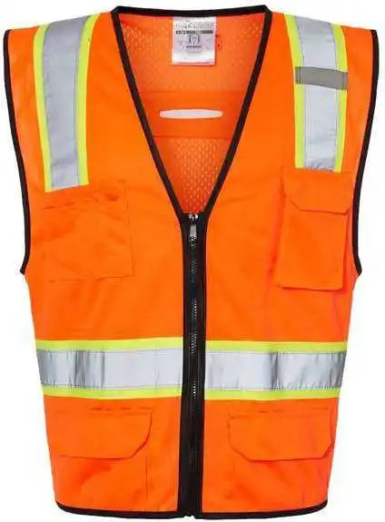 Kishigo 1580-1581 6 Pocket Contrast Class 2 Vest - Orange