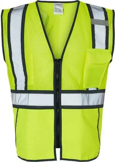Kishigo 1595-1598 Standard Contrast Vest - Lime Black