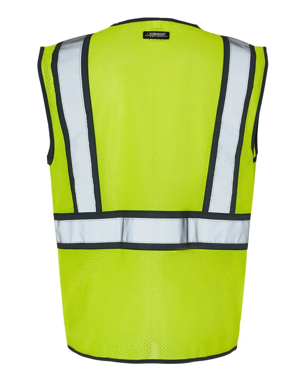 Kishigo 1595-1598 Standard Contrast Vest - Lime Black