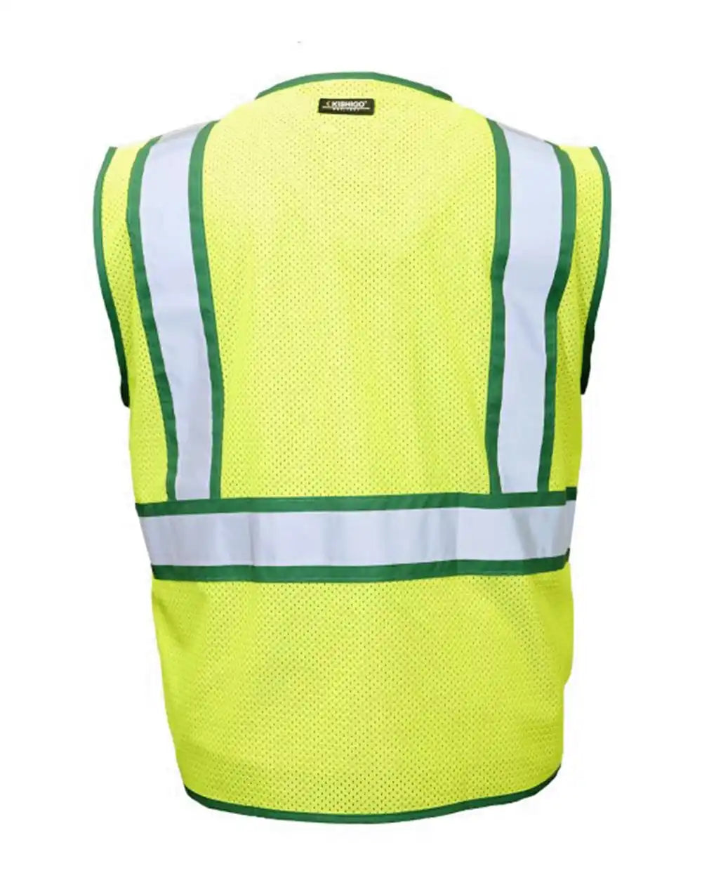 Kishigo 1595-1598 Standard Contrast Vest - Lime Green - Lime/ / m