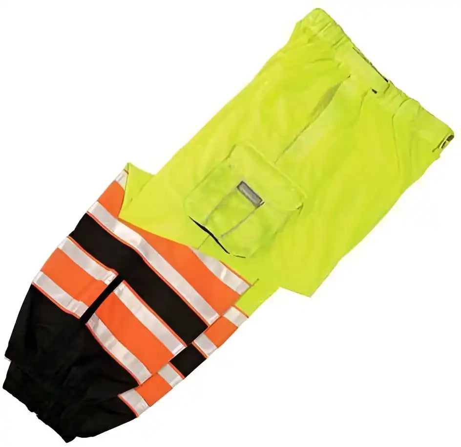 Kishigo 3173 Premium Brilliant Series Ultimate Reflective Mesh Pants - Lime