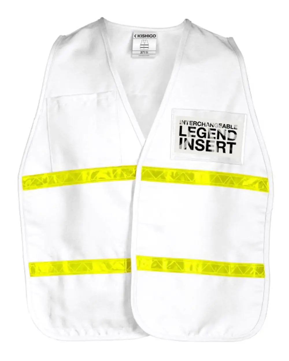 Kishigo 3700ml 3700 Series Incident Command Vest - 3711i White - one Size Fits Most