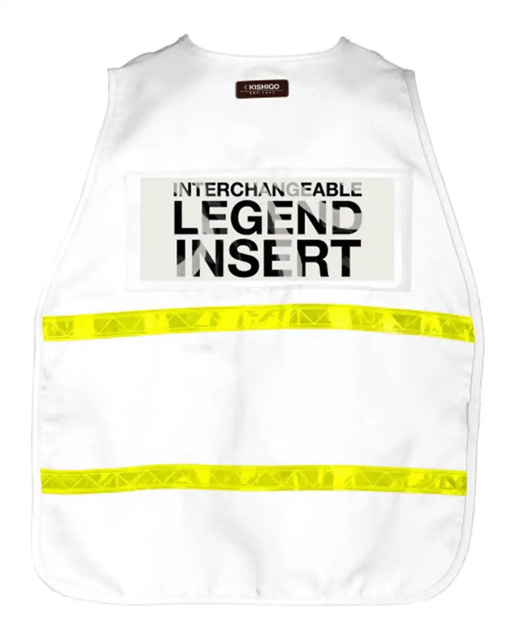 Kishigo 3700ml 3700 Series Incident Command Vest - 3711i White - one Size Fits Most