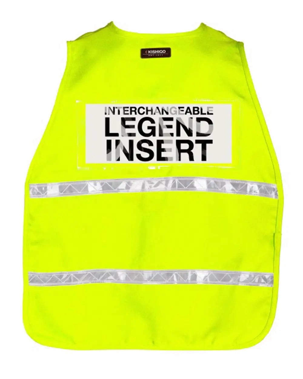 Kishigo 3700ml 3700 Series Incident Command Vest - 3713i Lime - one Size Fits Most