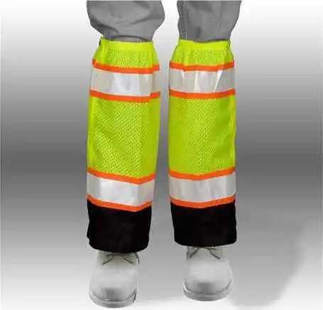 Kishigo 3932-3933 Premium Black Series Mesh Leg Gaiters - Lime - one Size Fits Most