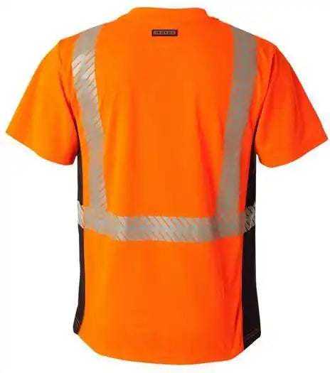 Kishigo 9114 9115 Premium Black Series Breathable Tape Class 2 t Shirt Orange