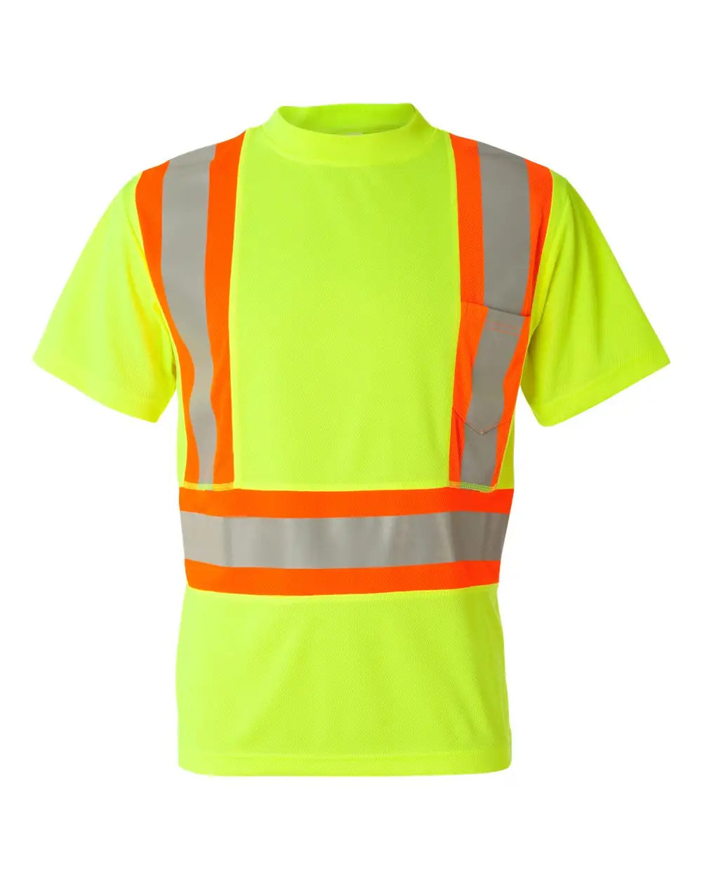 Kishigo 9120-9121 Class 2 Flat Stitch Self-fabric Panels T-shirt - Lime - m