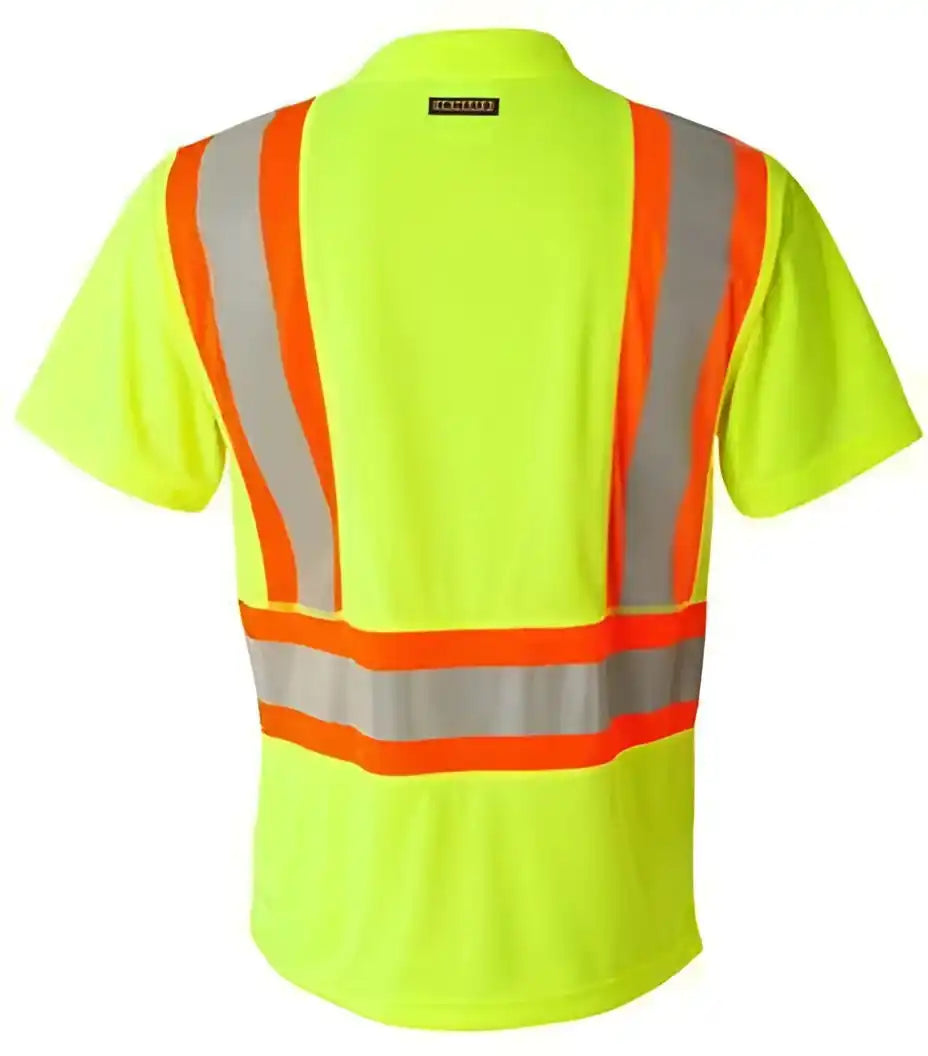 Kishigo 9120-9121 Class 2 Flat Stitch Self-fabric Panels T-shirt - Lime
