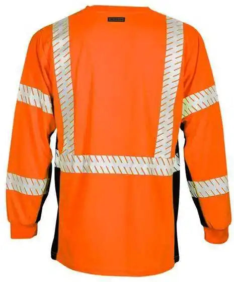 Kishigo 9134 9135 Premium Black Series Long Sleeve t Shirt Orange