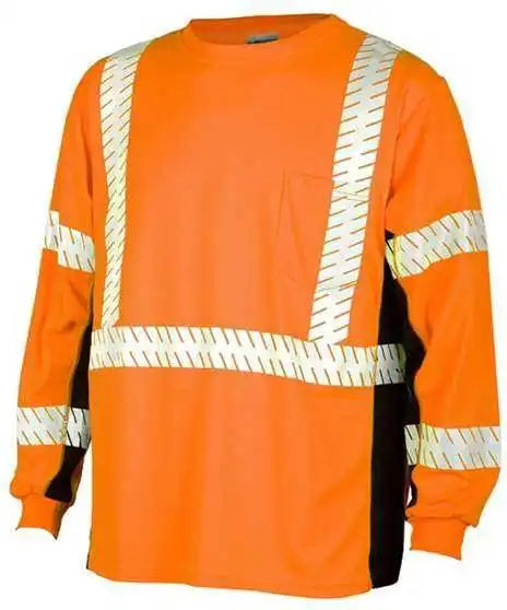 Kishigo 9134 9135 Premium Black Series Long Sleeve t Shirt Orange