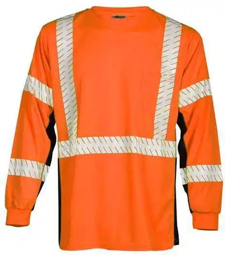 Kishigo 9134 9135 Premium Black Series Long Sleeve t Shirt Orange