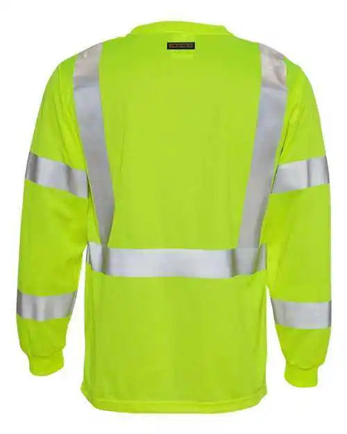 Kishigo 9145 9146 Long Sleeve Class 3 t Shirt Lime