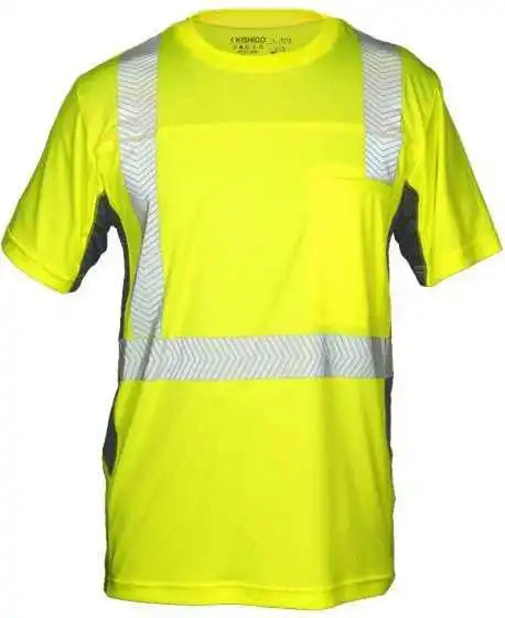 Kishigo 9173 Premium Black Series Cool Touch Class 2 Short Sleeve T-shirt - Lime