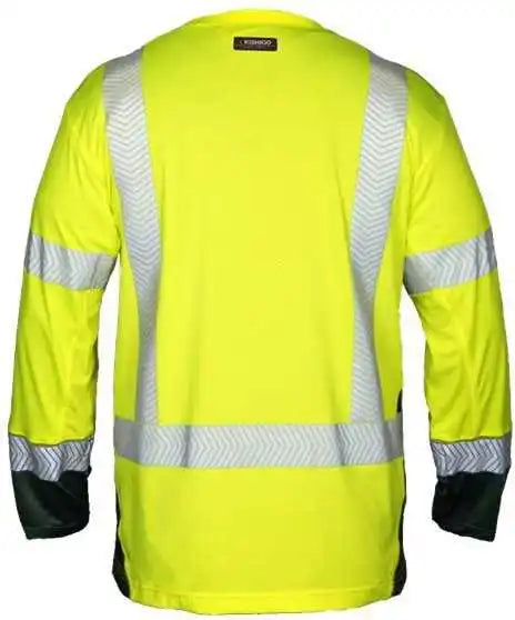 Kishigo 9177 Premium Black Series Cool Touch Class 2 Long Sleeve T-shirt - Lime