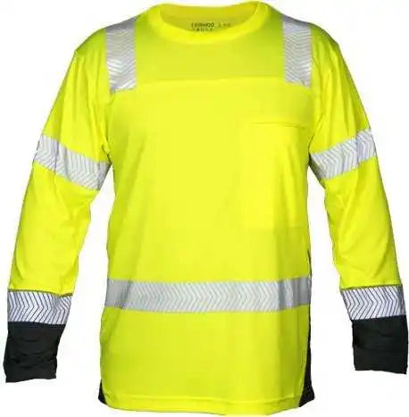 Kishigo 9177 Premium Black Series Cool Touch Class 2 Long Sleeve T-shirt - Lime