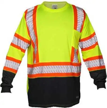 Kishigo 9181 Dot Class 3 Long Sleeve T-shirt - Lime