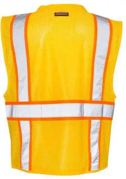 Kishigo B100-111 Ev Series Enhanced Visibility Multi-pocket Mesh Vest - Yellow Orange - B106