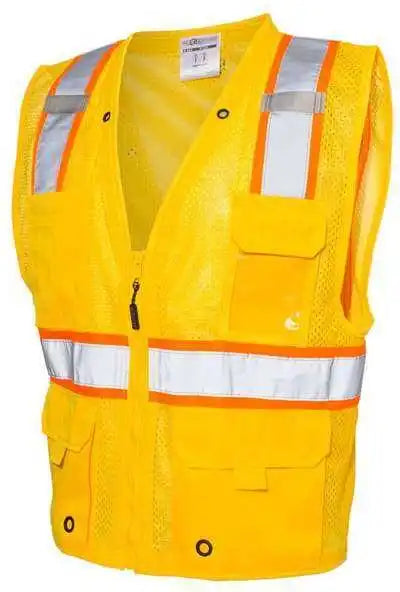 Kishigo B100-111 Ev Series Enhanced Visibility Multi-pocket Mesh Vest - Yellow Orange - B106