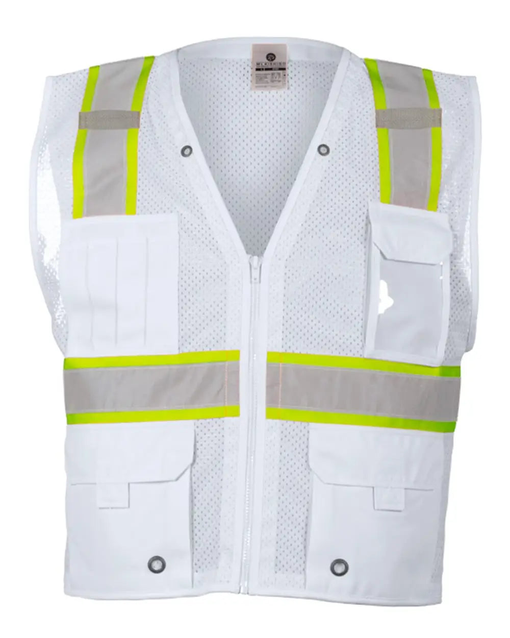 Kishigo B100-111 Ev Series® Enhanced Visibility Multi-pocket Mesh Vest - White - B105 - S/m