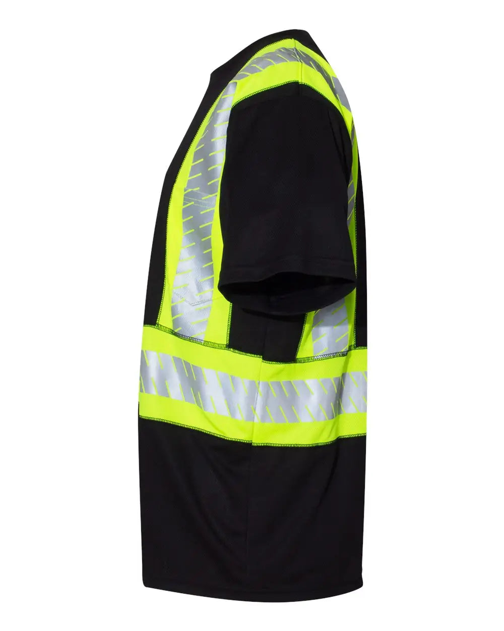 Kishigo B200 Ev Series Enhanced Visibility Contrast Pocket T-shirt - -204 - Black Lime