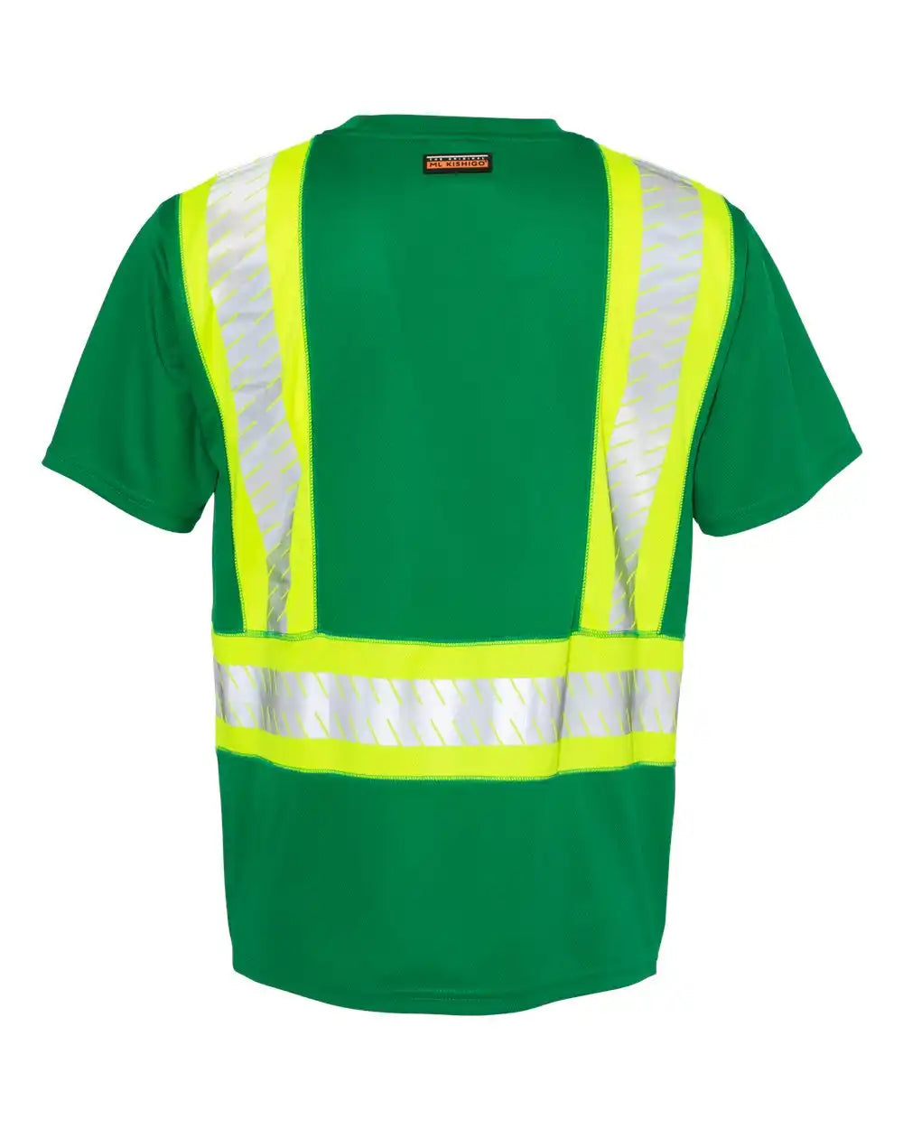 Kishigo B200 Ev Series® Enhanced Visibility Contrast Pocket T-shirt - -204 - Green Lime - B204 - Green/ - m