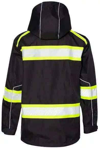 Kishigo B300-303 Ev Series Enhanced Visibility Premium Jacket - Black Lime