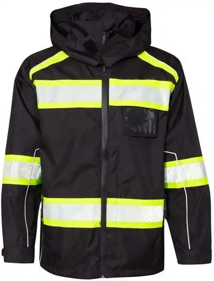 Kishigo B300-303 Ev Series Enhanced Visibility Premium Jacket - Black Lime