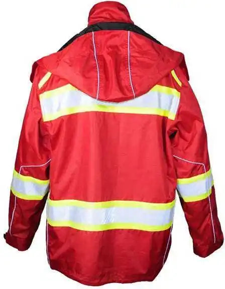 Kishigo B300-303 Ev Series Enhanced Visibility Premium Jacket - Red Lime
