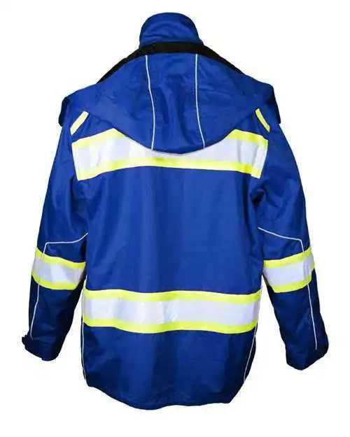 Kishigo B300-303 Ev Series Enhanced Visibility Premium Jacket - Royal Blue Lime