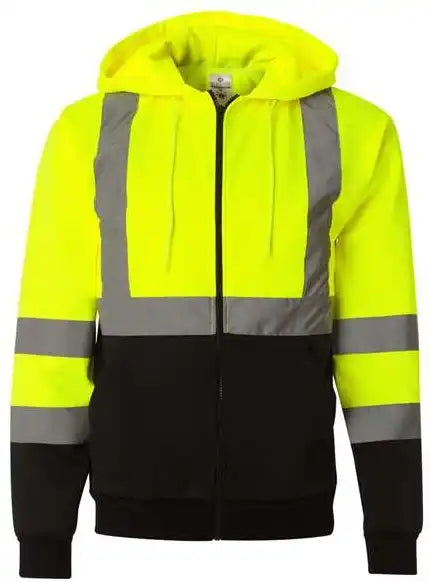 Kishigo Js102-103 Hi-vis Full-zip Hooded Sweatshirt - Lime