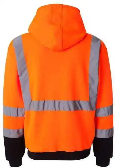 Kishigo Js102-103 Hi-vis Full-zip Hooded Sweatshirt - Orange