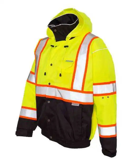Kishigo Js119 120 Premium Brilliant Series Bomber Jacket Lime