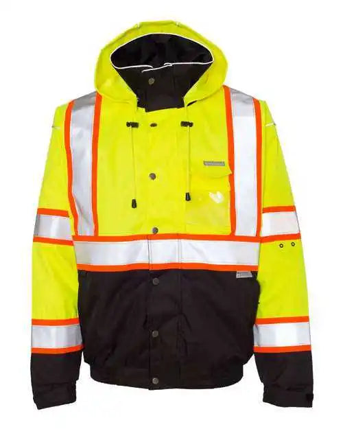Kishigo Js119 120 Premium Brilliant Series Bomber Jacket Lime