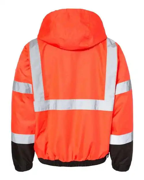 Kishigo Js130-131 Ripstop Bomber Jacket - Fluorescent Red