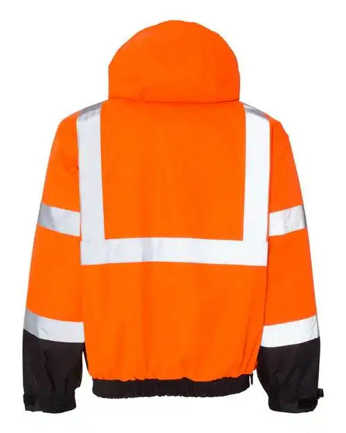 Kishigo Js130 131 Ripstop Bomber Jacket Orange Black