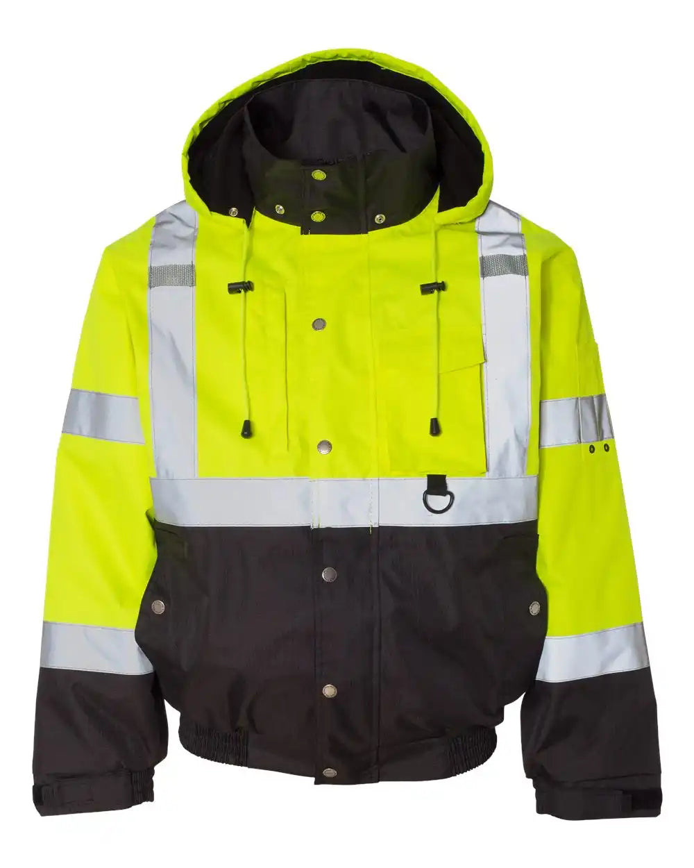 Kishigo Js130-132 Ripstop Bomber Jacket - Lime Black - Lime/ / s