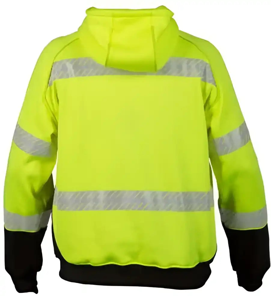 Kishigo Js142 143 Premium Black Series Pull Over Hooded Sweatshirt Lime