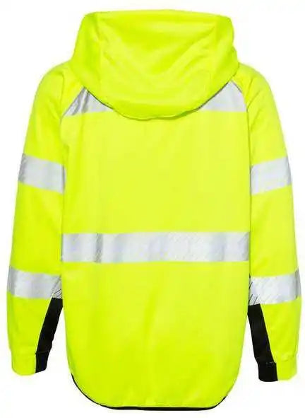 Kishigo Js150 Premium Black Series Full-zip Hooded Sweatshirt - Lime