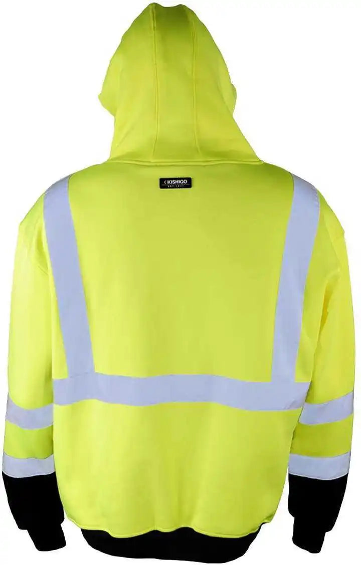 Kishigo Js154 Hi-vis Hooded Sweatshirt - Lime