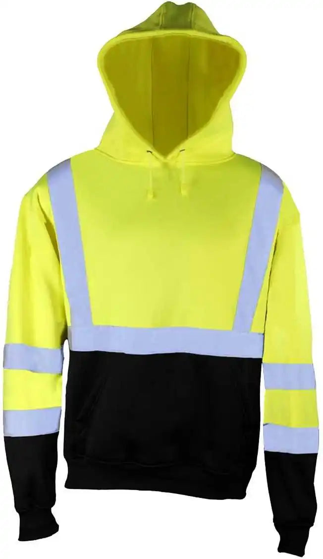 Kishigo Js154 Hi-vis Hooded Sweatshirt - Lime