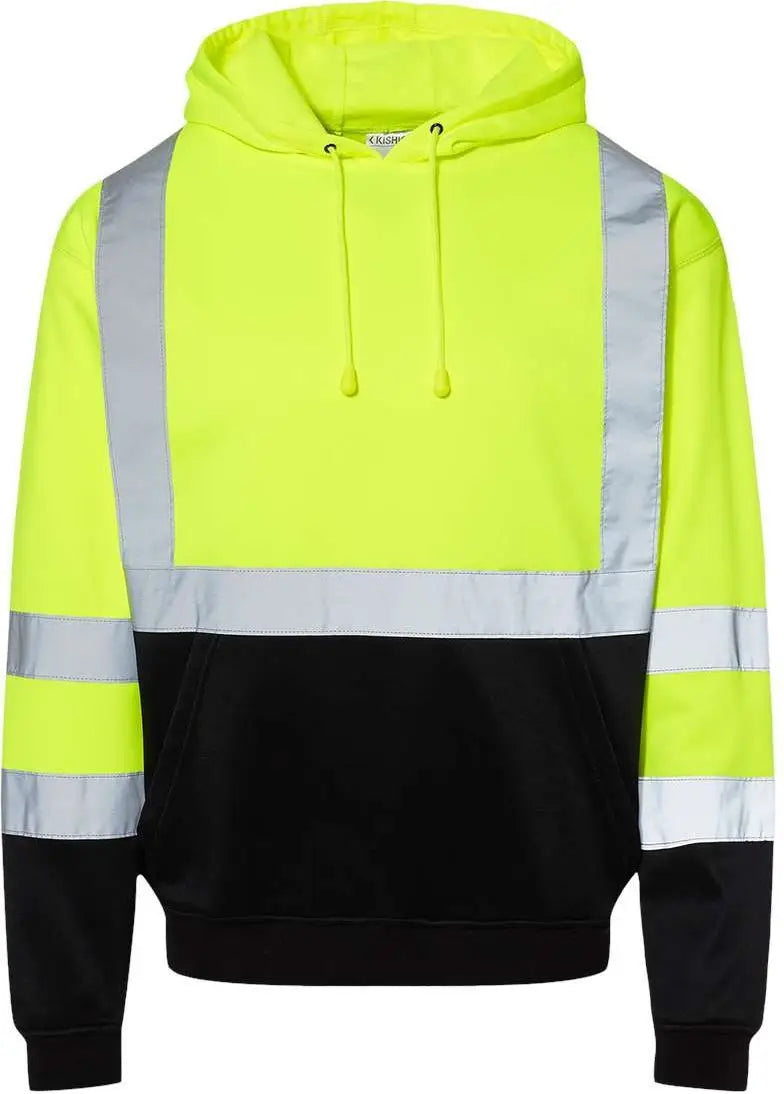 Kishigo Js154 Hi-vis Hooded Sweatshirt - Lime / s